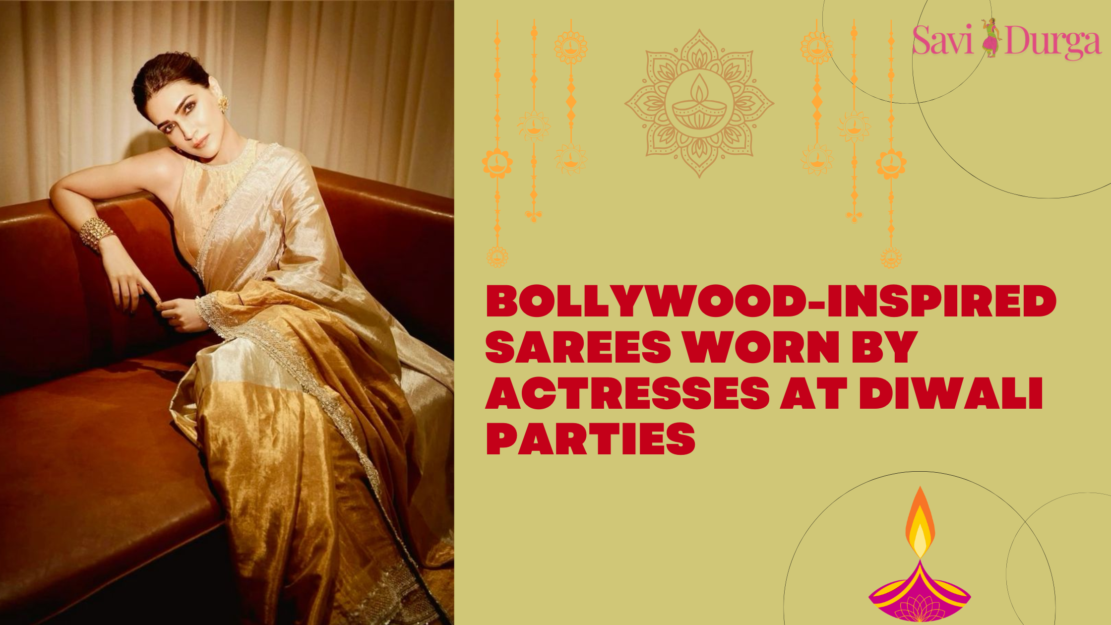 Bollywood-Inspired Sarees Worn by Actresses at Diwali Parties