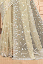 Crystal Light Yellow Saree