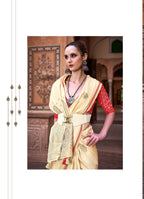Yellow Satin Silk Saree with Intricate Woven Zari Butti