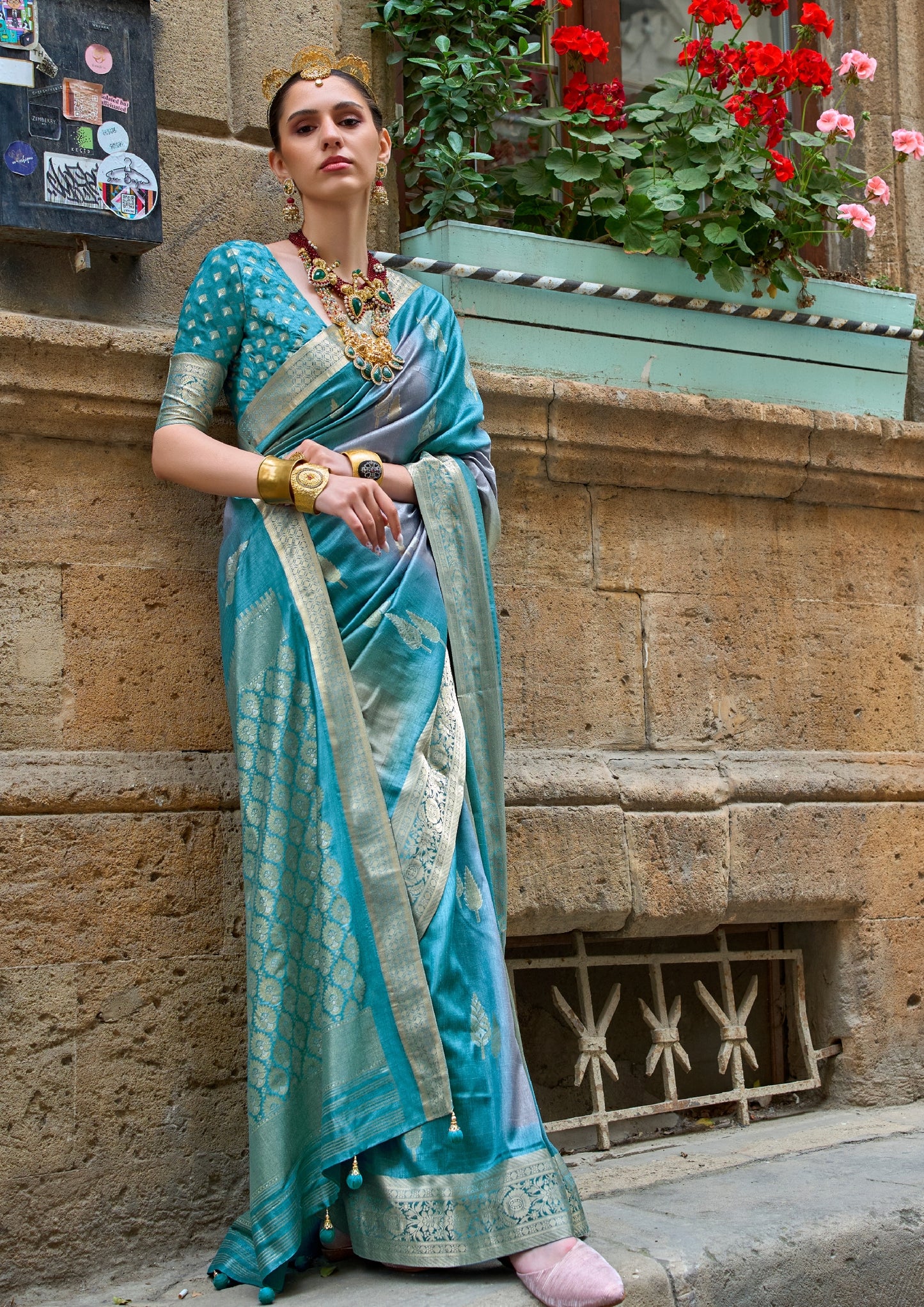 TEAL V.P.SILK WITH AQUA FINISH
