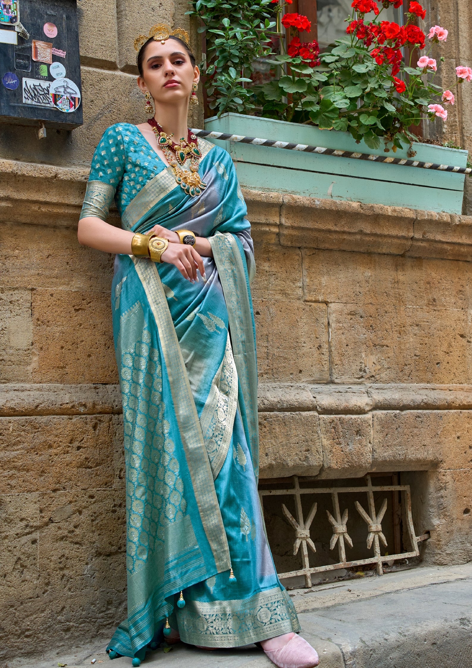 TEAL V.P.SILK WITH AQUA FINISH