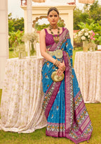 Blue  Silk with Aqua Finish