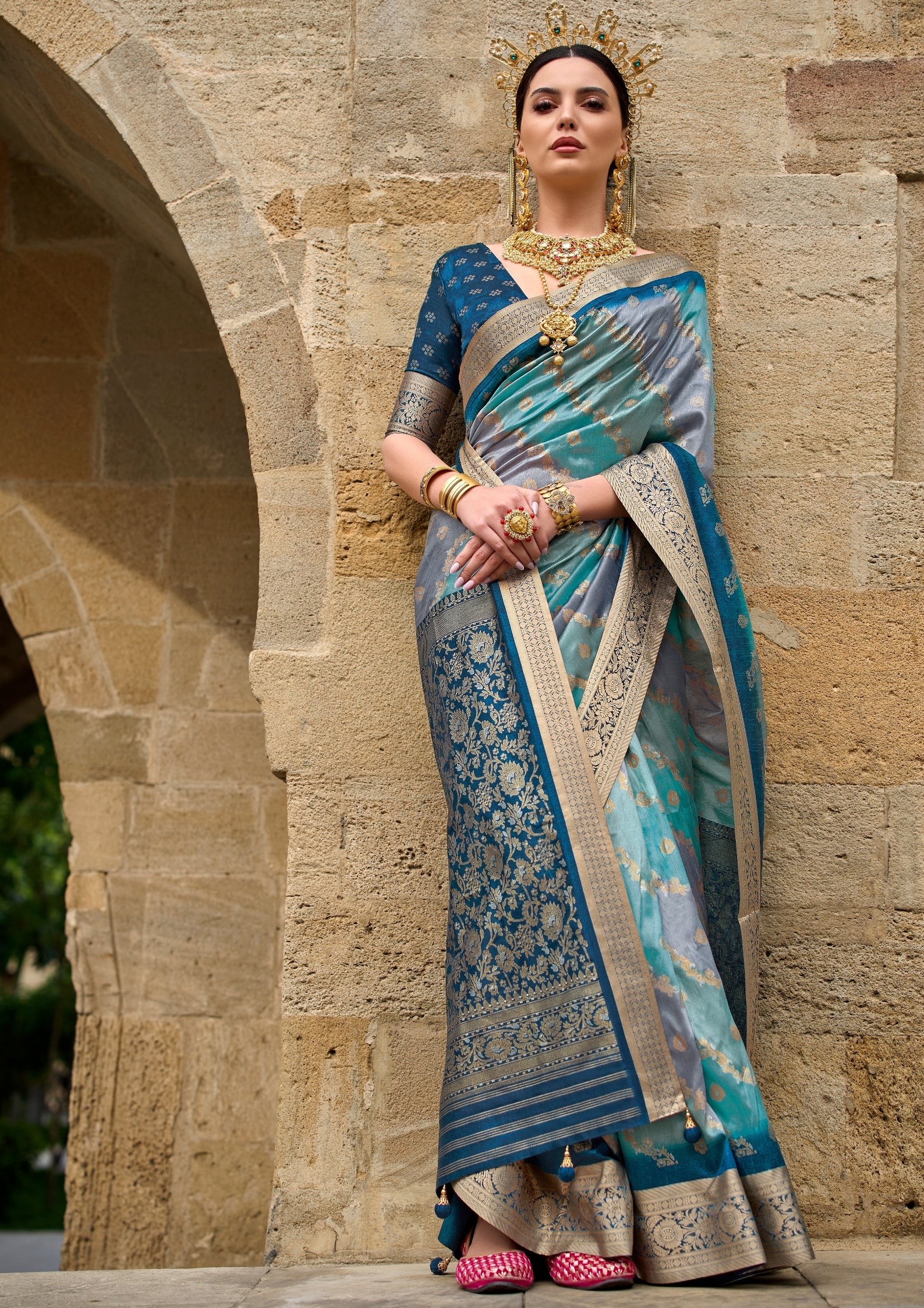 MIDNIGHT BLUE V.P.SILK WITH AQUA FINISH