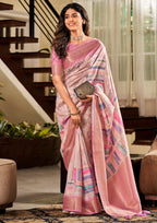 Shrinika Soft Silk  Rusty Pink Saaree With Digital Print