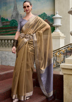 Pure Tissue Lilac  Saaree  With Designer Pallu and blouse