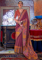 DUSTY PINK P.V SILK  WITH GLORY FINISH