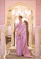PINK KASHMIRI MODAL HANDLOOM WEAVING SILK SAREES