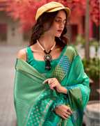 Sea Green  Banarasi Silk saree