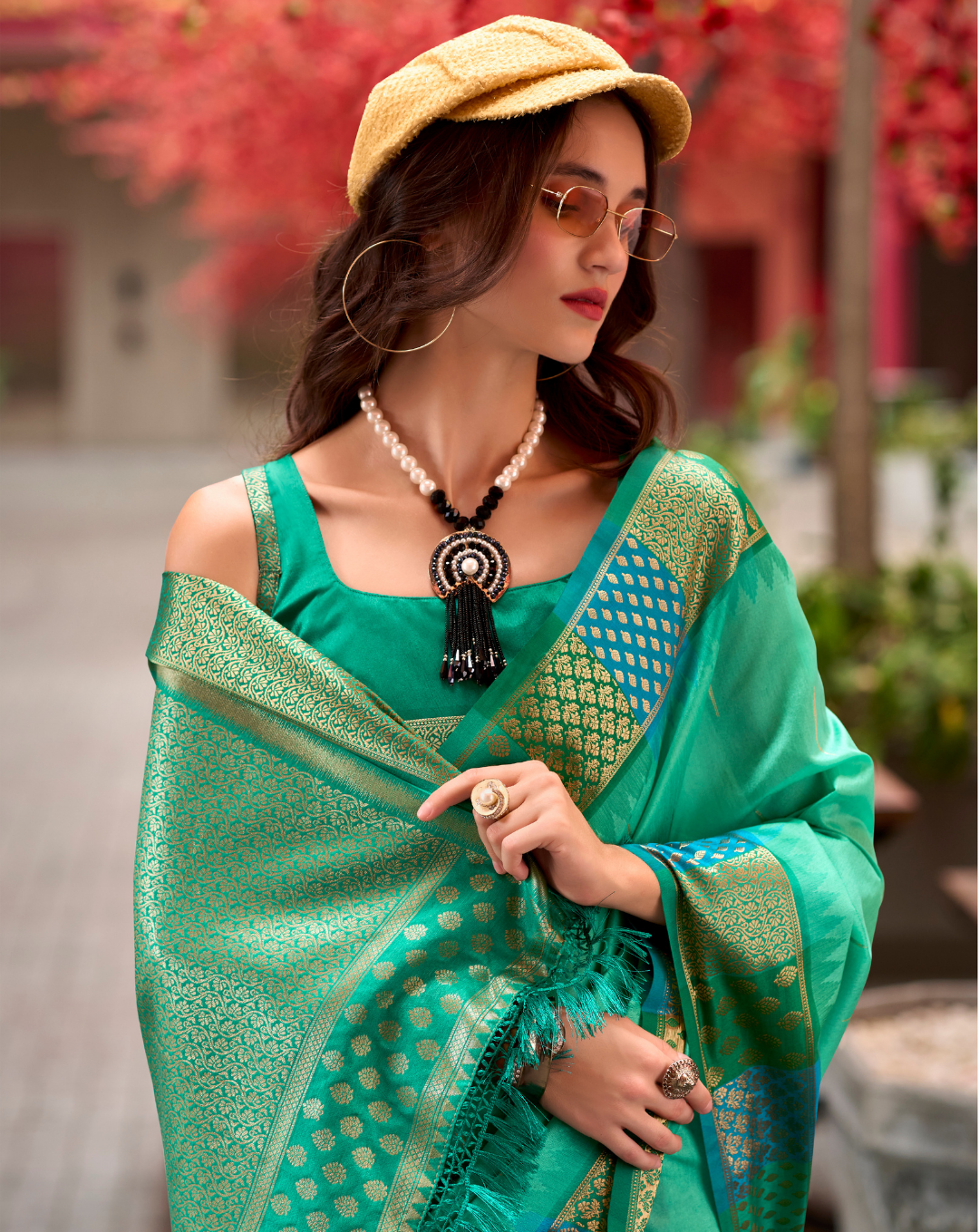 Sea Green  Banarasi Silk saree