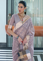 Kanjivaram PASTEL MAUVE MODAL MUKAISH HANDLOOM