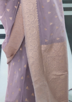 Kanjivaram PASTEL MAUVE MODAL MUKAISH HANDLOOM