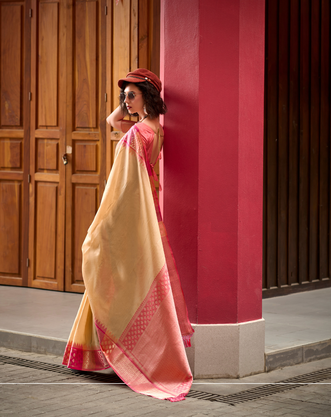Gold  Banarasi Silk saree