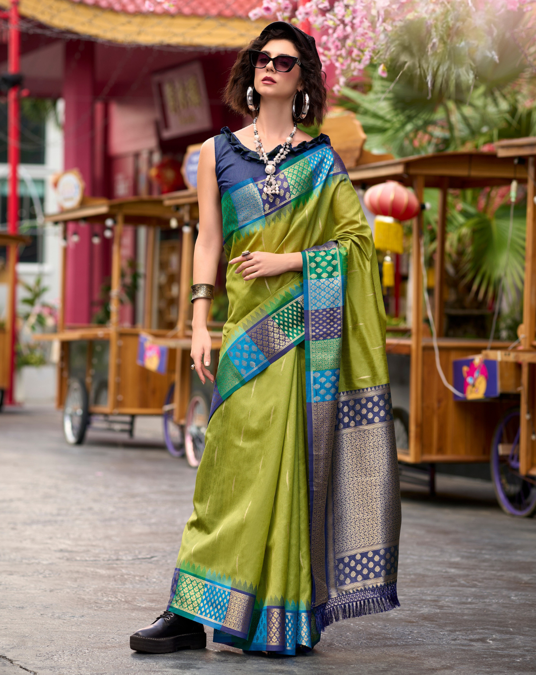 Green  Banarasi Silk saree