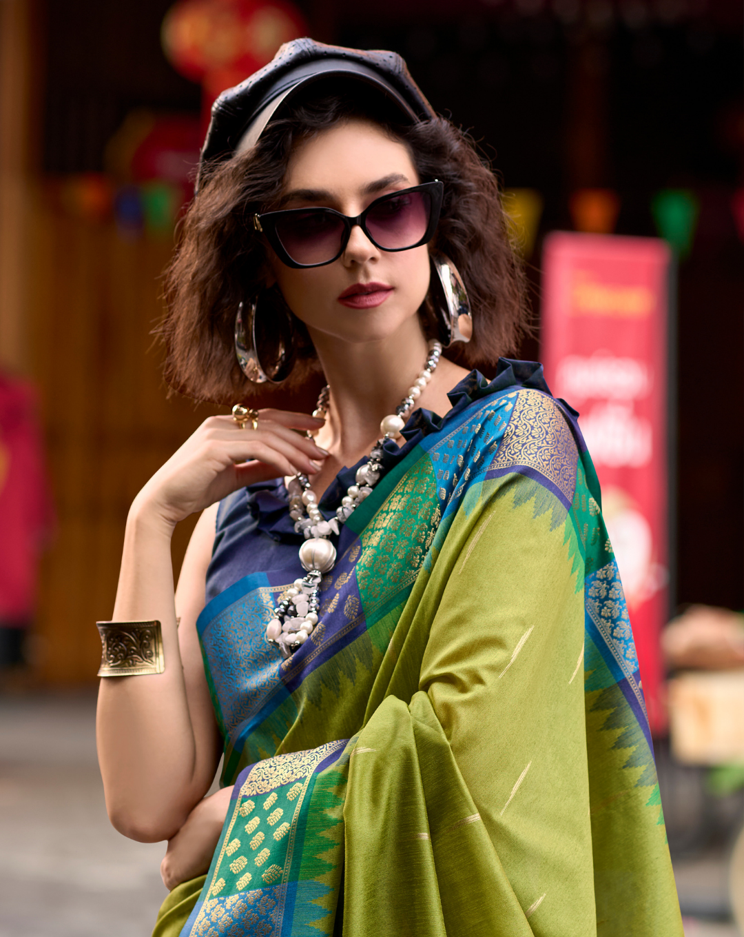 Green  Banarasi Silk saree