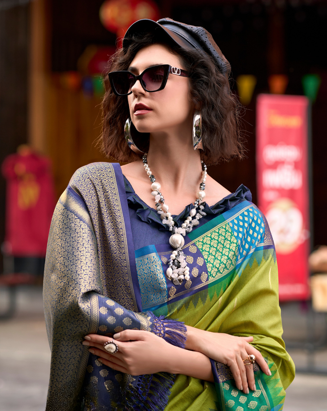 Green  Banarasi Silk saree