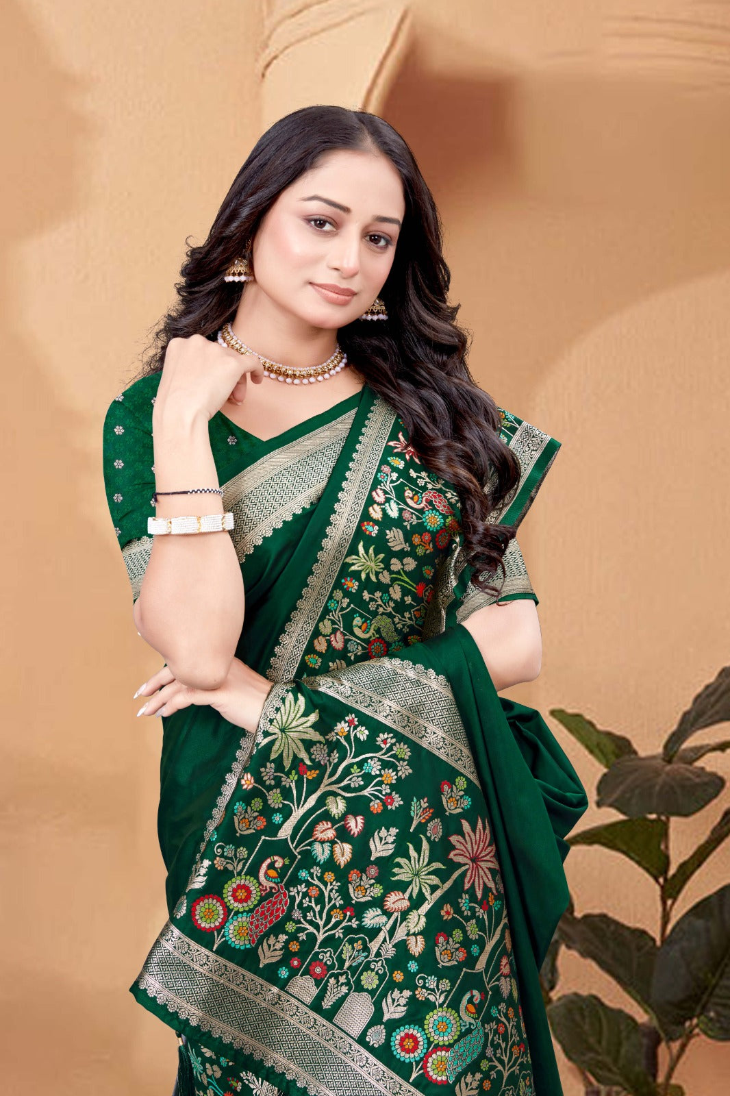 Soft Silk Premium Green Saree - SaviDurga