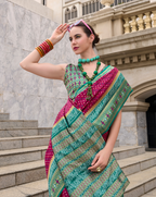 Pink Soft Silk Printed saree