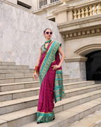 Pink Soft Silk Printed saree