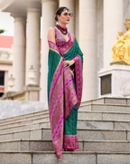Green Soft Silk Printed saree