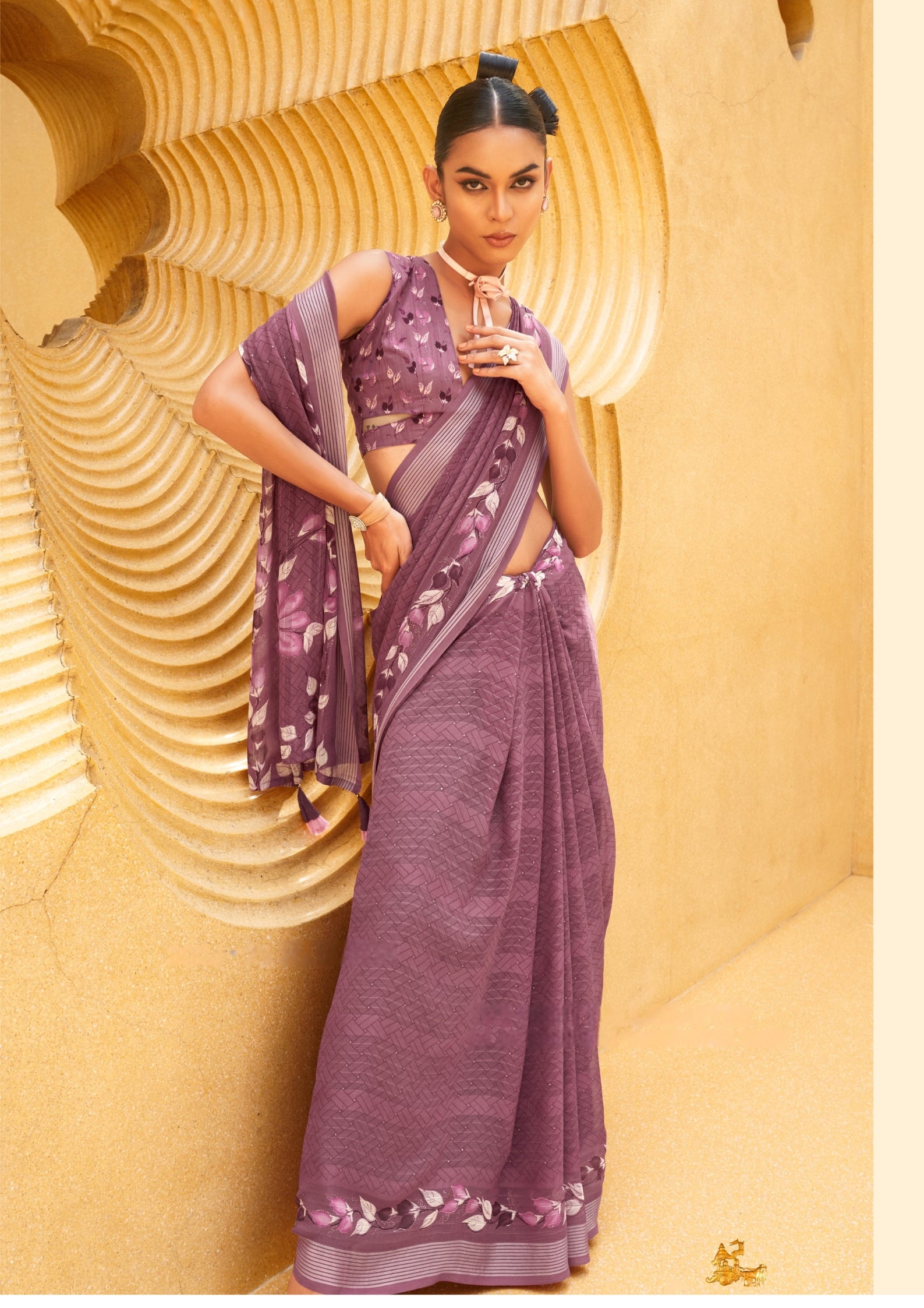 Mauve Silk Saree