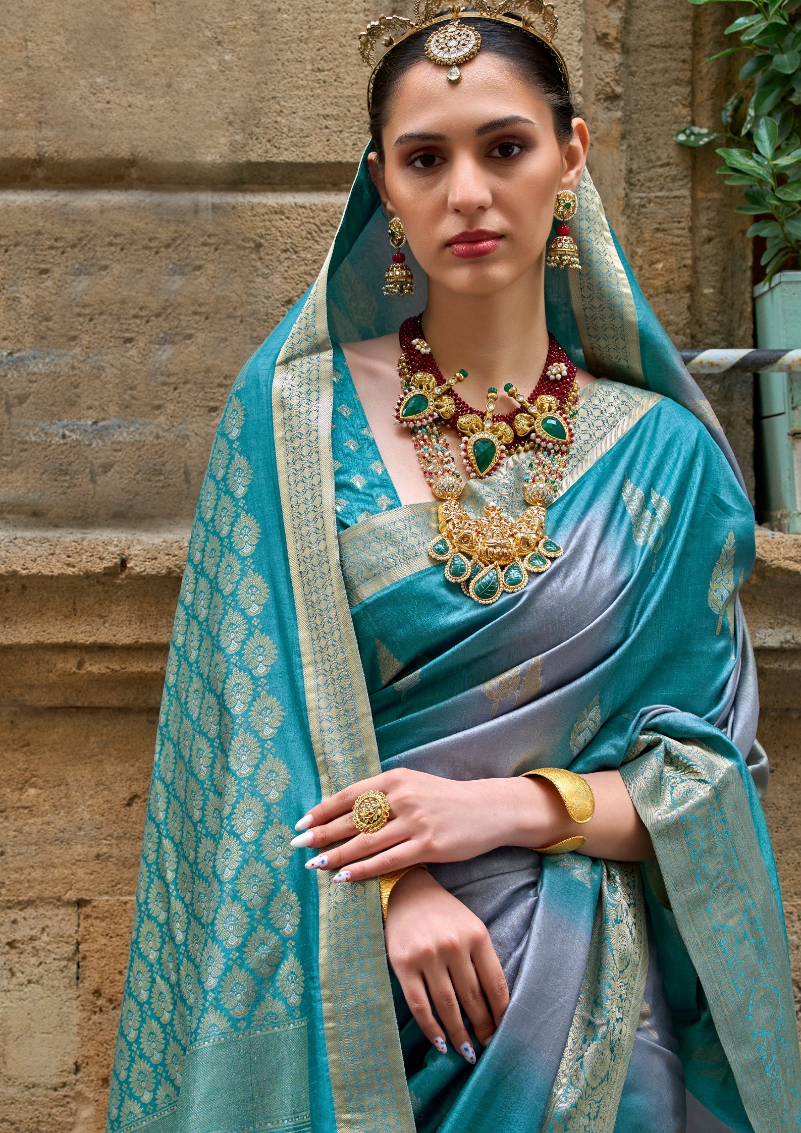 TEAL V.P.SILK WITH AQUA FINISH