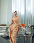 Gold Lucknavi Woven Saree