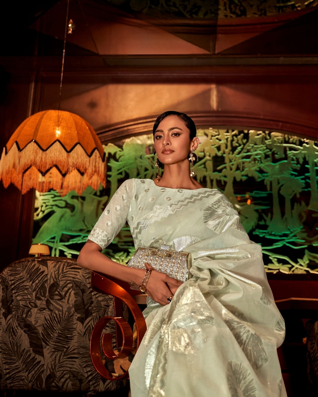Green Zari Based handloom woven silk  saree