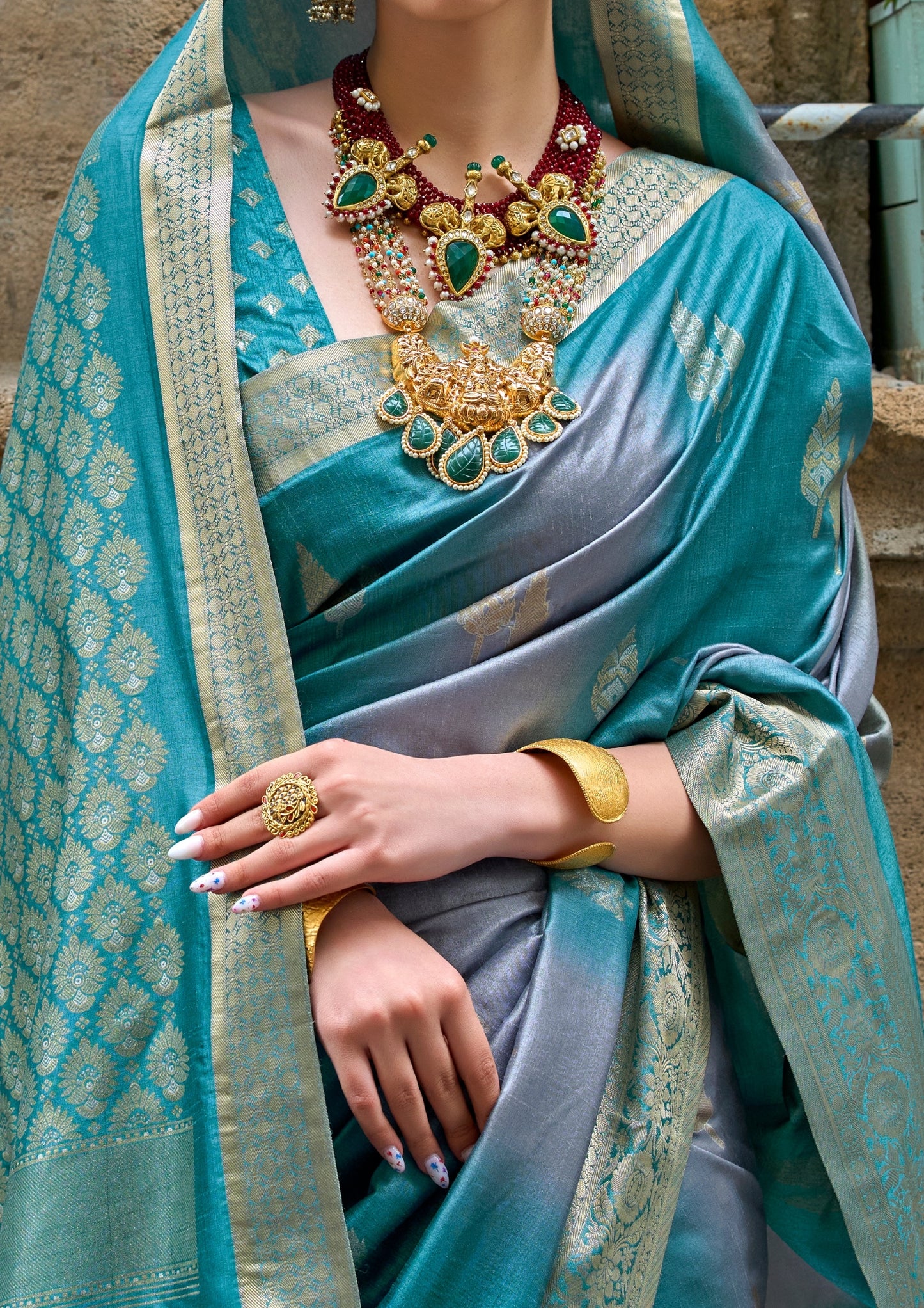 TEAL V.P.SILK WITH AQUA FINISH