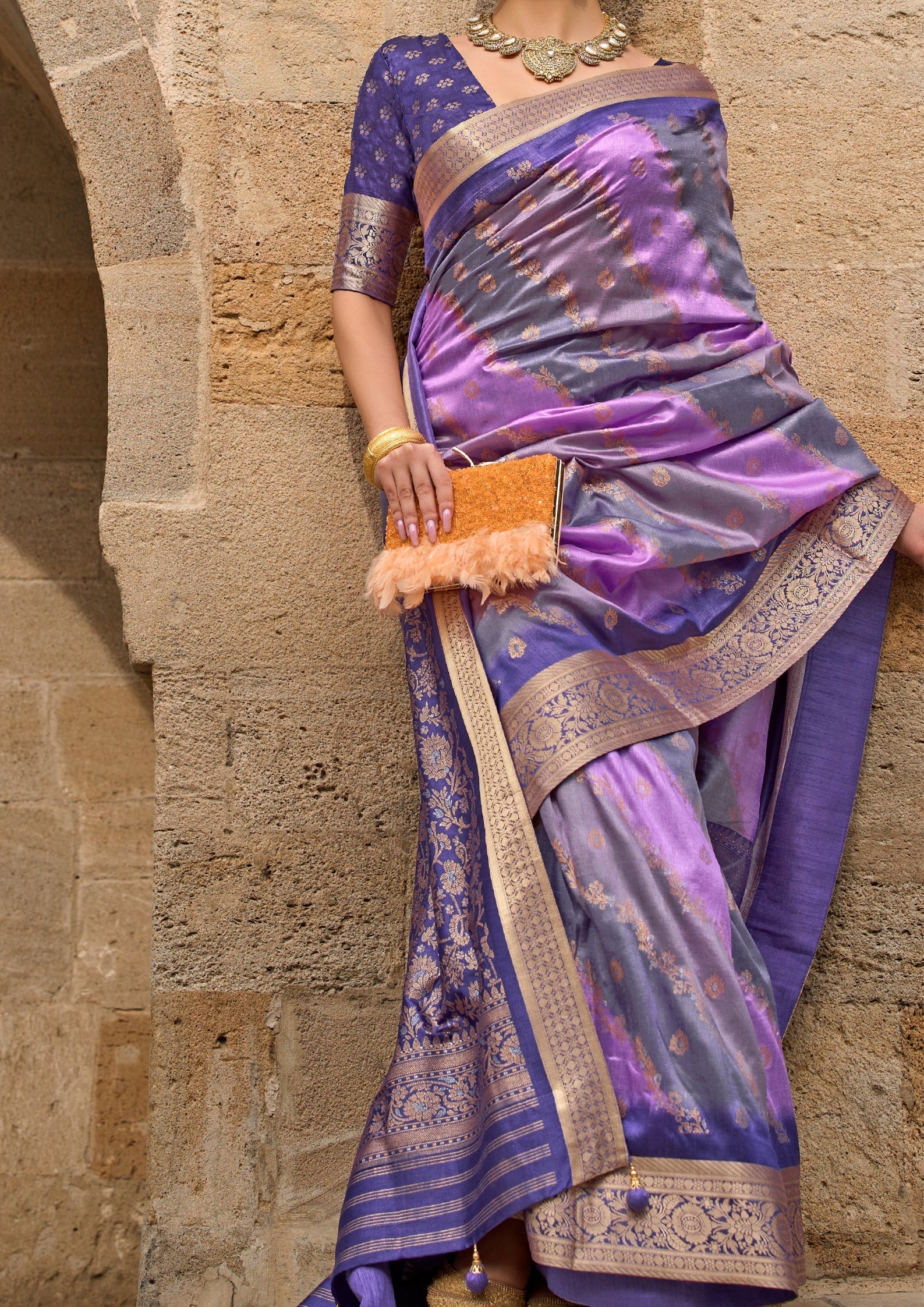 PURPLE V.P.SILK WITH AQUA FINISH