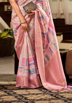 Shrinika Soft Silk  Rusty Pink Saaree With Digital Print