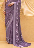 Lavender Silk Saree