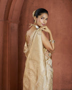 Gold Pure soft banarasi silk saree