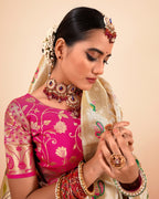 Gold Paithani Silk zari woven saree