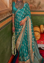 TEAL SILK TRADITIONAL CLASSIC DESIGN WITH AQUA FINISH