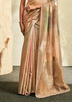 PURE HANDLOOM KHADI SILK CREAM SAAREE