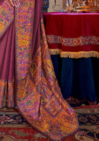 DUSTY PINK P.V SILK  WITH GLORY FINISH