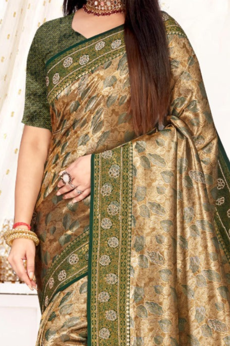 Green Borders Banarasi Silk Saree