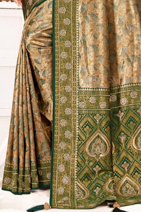 Green Borders Banarasi Silk Saree