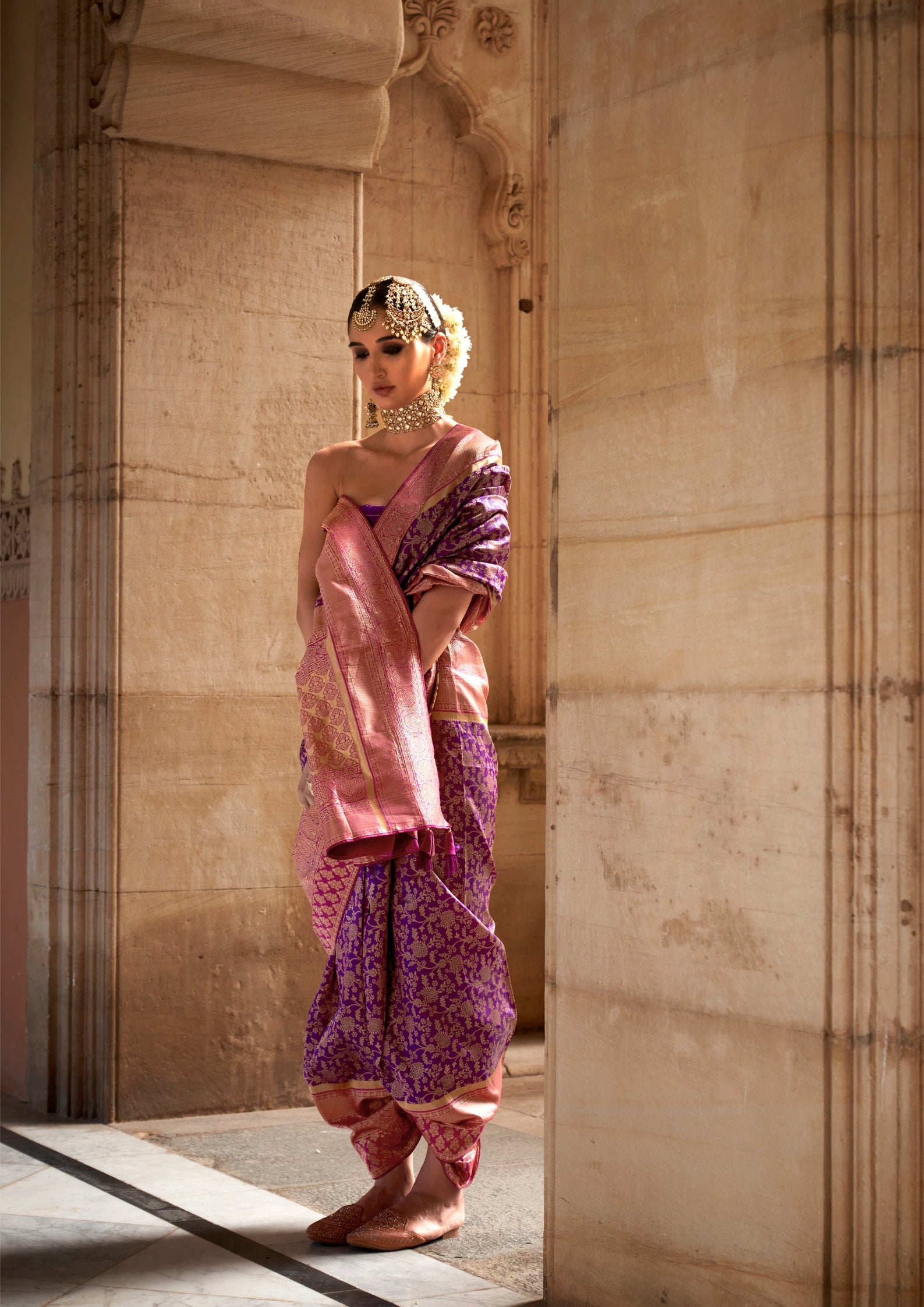 Banarasi Soft Silk with Magnum Finishing Purple Saree