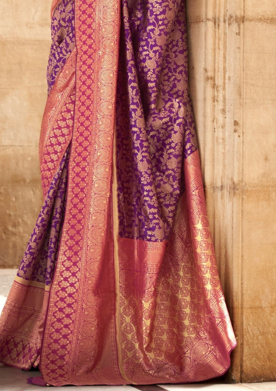 Banarasi Soft Silk with Magnum Finishing Purple Saree