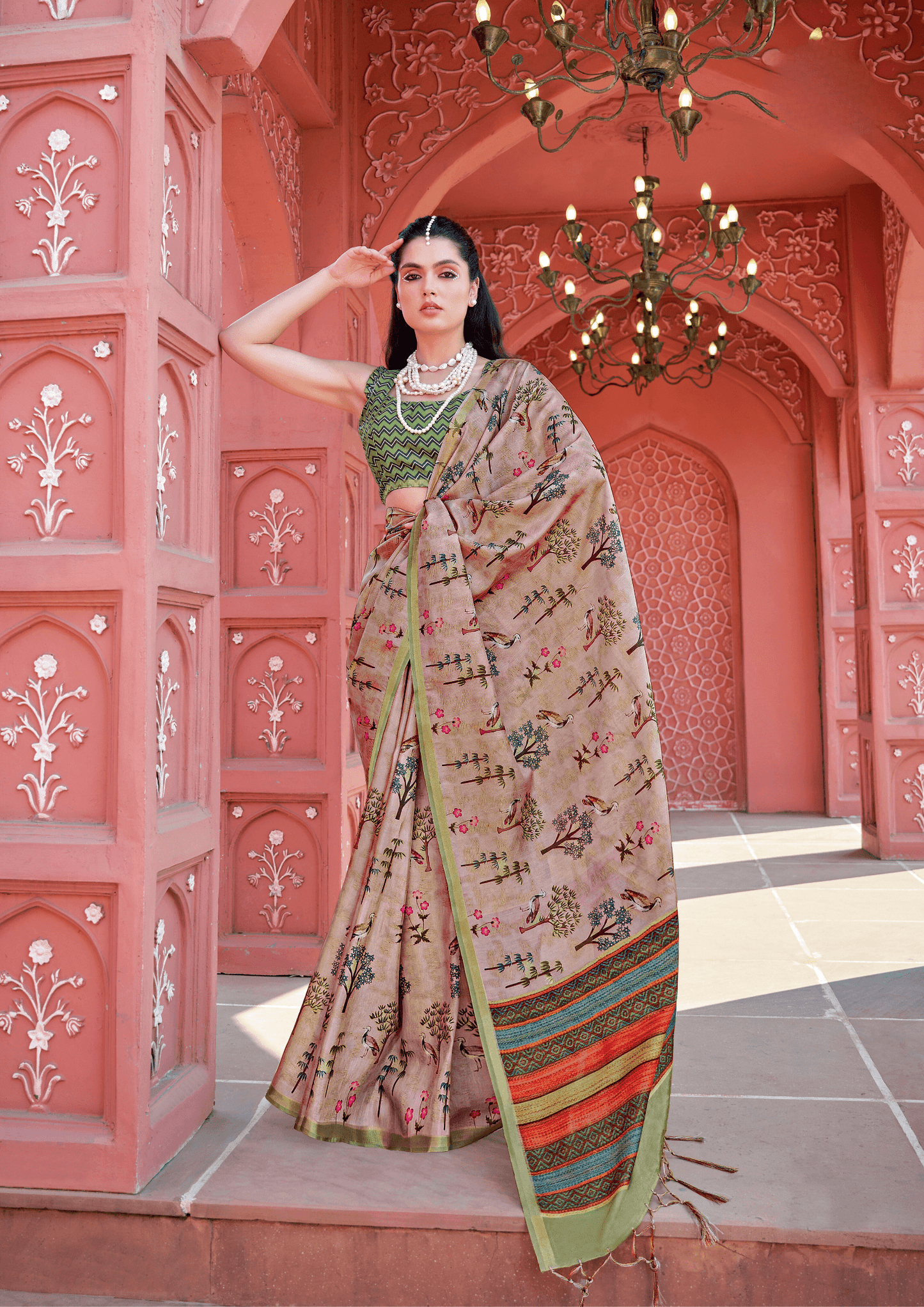 Saree Designer Floral Banarasi Zari Silk Saree - SaviDurga