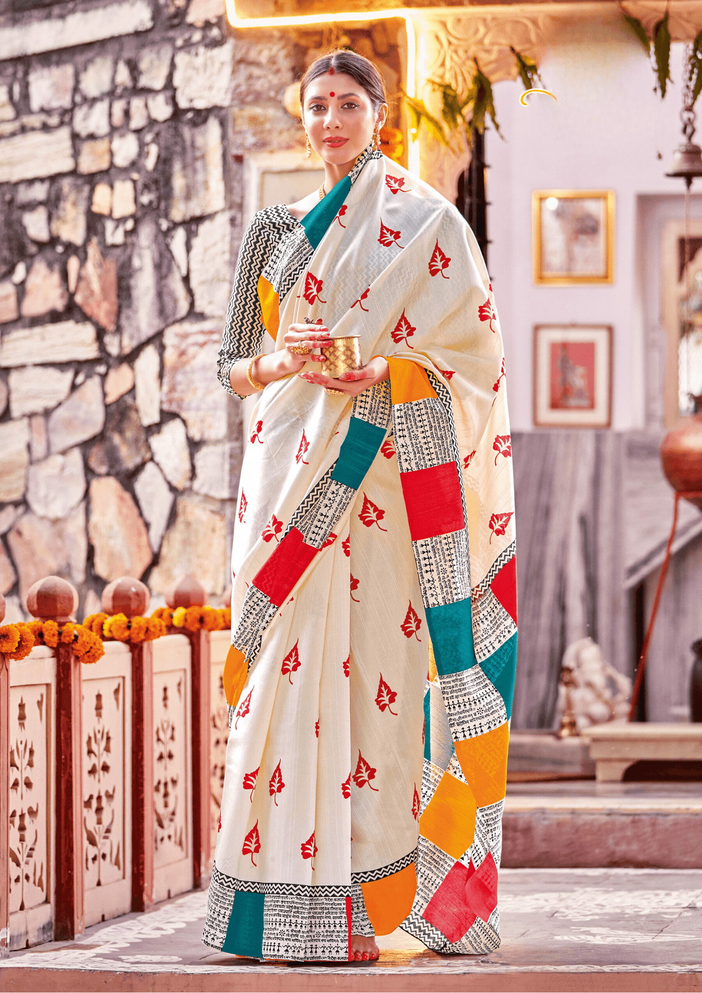 Saree Designer Multicolor Printed Saree - SaviDurga