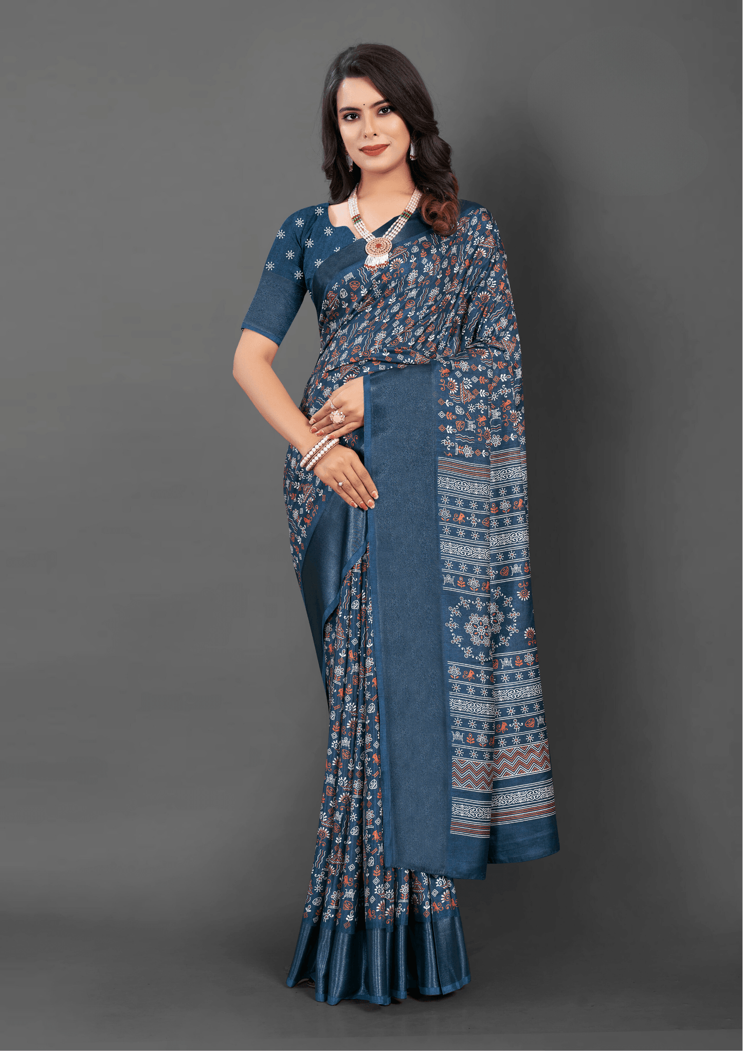 Saree Elegant Dola Printed Saree - SaviDurga