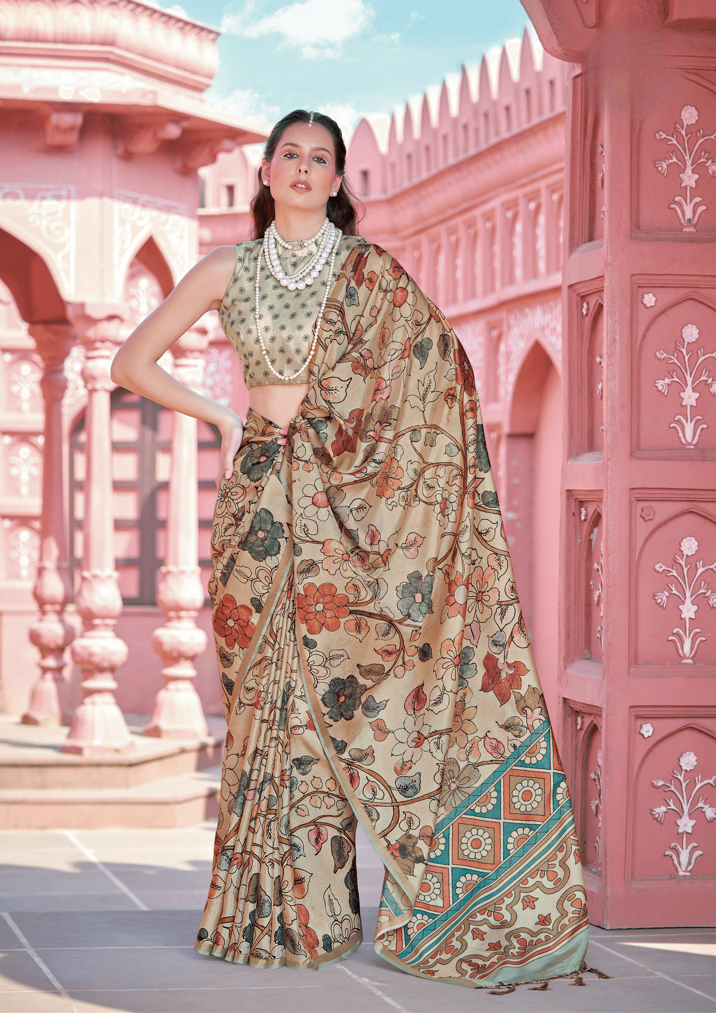 Saree Floral Banarasi Zari Silk Saree - SaviDurga