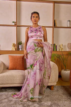 Pink Summer bead saree