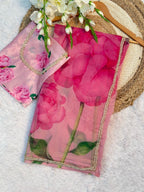 Pink Summer bead saree