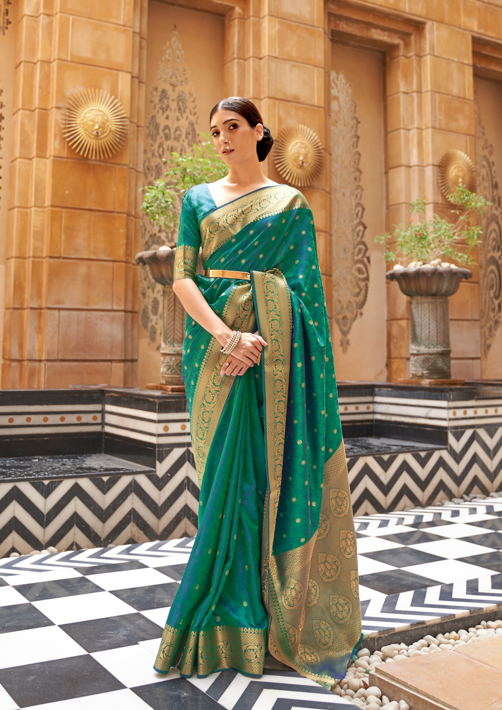 Green Pure Kanjivaram Silk Saree