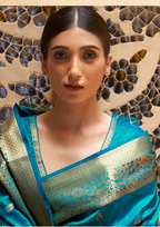 Blue Pure Kanjivaram Silk Saree