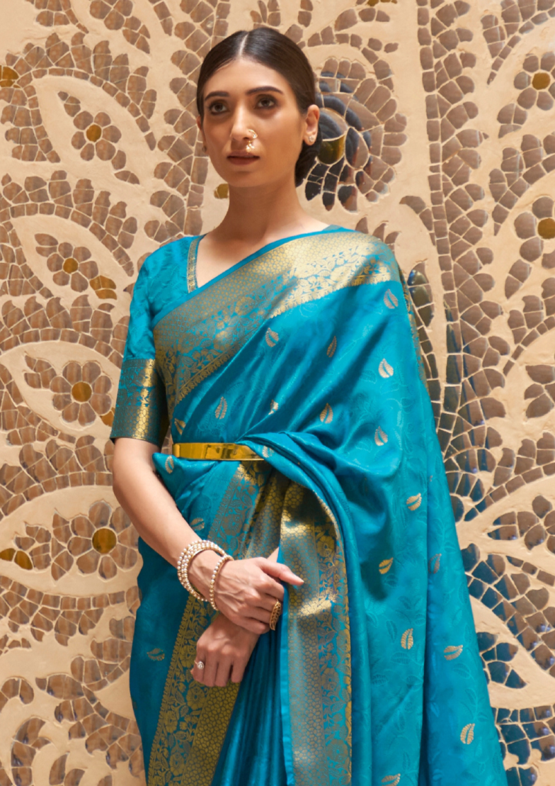 Blue Pure Kanjivaram Silk Saree