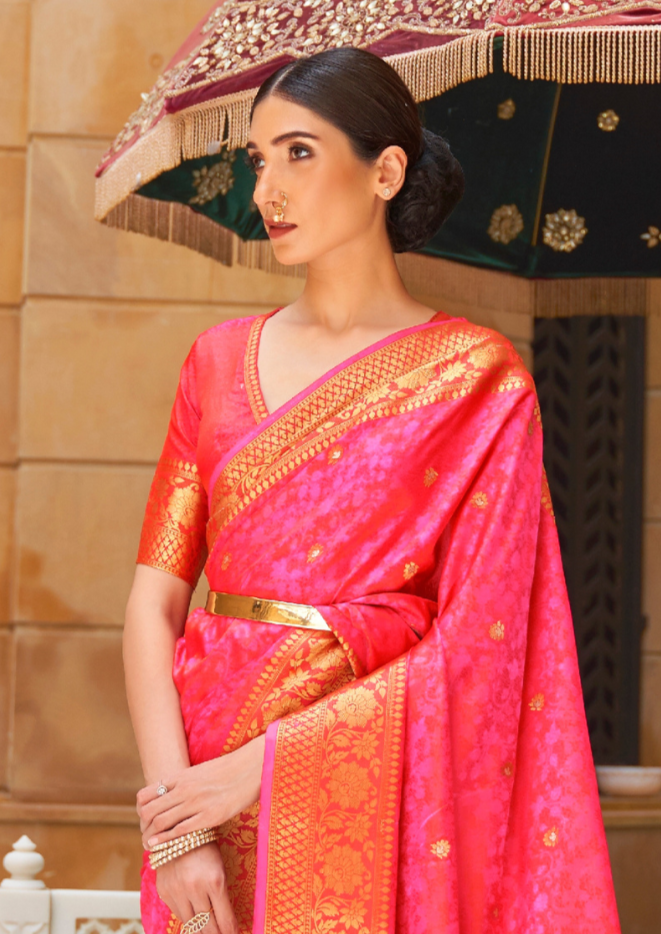 Pink Pure Kanjivaram Silk Saree